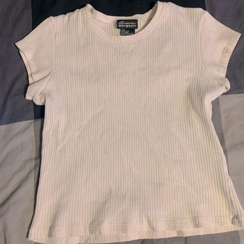 No Boundaries Light Pink Ribbed Top